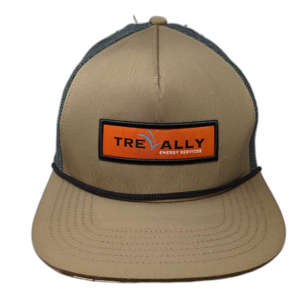 Staunch Treally Energy Services Trucker Hat Brown Gray Camo Snapback Cap OS